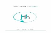 AESTHETIC MENU - Hunter House Clinic · AESTHETIC MENU. WEB : RGB 0 186 184. WEB : RGB 0 186 184. Look younger. Live younger ... the Medical Cosmetic treatments in Hunter House Clinic.