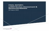 FINAL REPORT ccNSO Review Assessment & Recommendations · On the Assessment and Draft Final report, we heard feedback from the Review Working Party (RWP), constituents at ICANN64