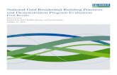 National Grid Residential Building Practices and Demonstration Program Evaluation ... · National Grid reported ex ante savings estimates of 14,580,000 kWh and 1,164,780 therms for