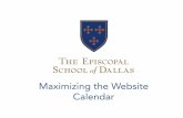 Maximizing the Website Calendar · Faculty In-Service LS Orientation Tuesday, August 25, 2015 ... First Day of School . Calendar Feeds Hover over the RSS/XML and ICAL icons for subscription