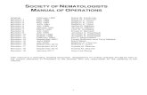 SOCIETY OF NEMATOLOGISTS MANUAL OF OPERATIONS · C. Letters of commendation or resolu tions from the Executive Board: Letters of commendation or recognition to members for outstanding