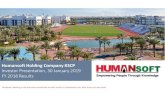 Humansoft Holding Company KSCP Investor …...Humansoft Holding Company KSCP Investor Presentation, 30 January 2019 FY 2018 Results Disclaimer: Nothing in this document constitutes