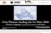 Oxia Planum, landing site for Mars 2020 - NASA...Oxia Planum, landing site for Mars 2020 P.Thollot 1, C. Quantin , J. Carter 2, D. Loizeau and B. Bultel 1 Mars 2020 First Landing Site