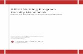 IUPUI Writing Program Faculty HandbookThe Writing Coordinating Committee (WCC) is pleased to offer this Writing Program Faculty Handbook as a guide to the many policies, procedures,