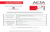 THE ACTA MEMBERSHIP CARD BENEFIT …THE ACTA MEMBERSHIP CARD BENEFIT PROGRAM PLAZA PREMIUM LOUNGE is pleased to extend the following offer to ACTA members who carry an ACTA Membership