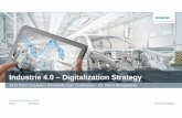 Industrie 4.0 – Digitalization Strategy · Management Production planning Production engineering Production execution Product design Digital Enterprise Platform The Digital Enterprise