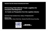 Enhancing International Trade Logistics for Inclusive ... · Enhancing International Trade Logistics for Inclusive Development Asia Pacific Trade Facilitation Forum, Beijing, 10 th