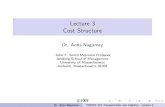 Lecture 3 Cost Structure - Anna Nagurney · Lecture 3 Cost Structure Dr. Anna Nagurney John F. Smith Memorial Professor Isenberg School of Management University of Massachusetts Amherst,