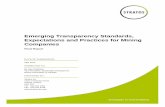 Emerging Transparency Standards, Expectations and ... · Emerging Transparency Expectations – Final Report | April 2013 | iv Payments to Government . Disclosure expectations in