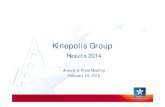 Presentatie YE 2014 final - corporate.kinepolis.com · 25 februari 2015 5 REBITDA -0,5% Increased visitor numbers Improved operational efficiency Impact expansion Lower results from