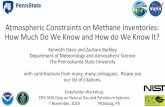 Atmospheric Constraints on Methane Inventories: How Much ......• Five, six-week campaigns over 3 years, covering each season and summer twice. ~25 flights / campaign. • Each campaign: