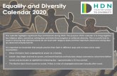 Equality and Diversity Calendar 2020...Equality and Diversity Calendar 2020 This calendar highlights significant days and festivals during 2020. The purpose of this calendar is to