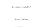 Deep Learning in NLPhoracio/ahlt/DeepLearning01.pdf · 2018-04-11 · AHLT Deep Learning 1 2 Outline • Introduction • Short review of Distributional Semantics, Semantic spaces,