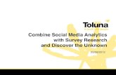 Combine Social Media Analytics with Survey Research and ...2012.sentimentsymposium.com/presentations/SAS12-Haney.pdf · Combine Social Media Analytics with Survey Research and Discover