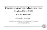 COMPUTATIONAL ODELS FOR DATA ANALYSISagiordani/CMDA/5-Kernels-Methods.pdf · Relational Learning from Texts , Proceedings of The 24th Annual International Conference on Machine Learning