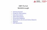 ERP Portal Walkthrough · 2017-12-19 · ERP Portal - Program Information The Program Information page lists the information on file for your program.Please review all of this information