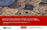 Assessing China’s Role in Foreign Direct Investment in Southern Africa · 2011-03-04 · Assessing China’s Role in Foreign Direct Investment in Southern Africa A report by Sanne