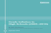Grade Inflation in High Schools (2005–2016)...Foreword & Executive Summary Grade Inflation in High Schools (2005–2016) 5 The teacher, of course. But what if the grades that teacher