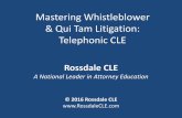Mastering Whistleblower & Qui Tam Litigation: Telephonic CLE · •The relator is often interviewed, early in the process, in a fashion similar to a deposition. •The time it takes