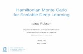 Hamiltonian Monte Carlo for Scalable Deep Learningdzeng/BIOS740/Robson_Bios740.pdfHamiltonian Monte Carlo 4/5 Converting proposal and acceptance steps to this energy form is convoluted,