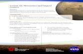 Lesson 10: Meteorites and Impact Craters€¦ · Lesson 10: Meteorites and Impact Craters Summary A learning module for incorporation in to Earth science courses that exposes students