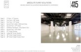 ABSOLUTE EVENT SOLUTIONS...ABSOLUTE EVENT SOLUTIONS CEILING HEIGHTS | CENTER415 Please note these measurements are meant as general guidelines. Client is responsible for taking their