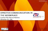 EFFECTIVE COMMUNICATION IN THE WORKPLACE · 2019-11-08 · CSI-PCD-003 v.02 EFFECTIVE COMMUNICATION IN THE WORKPLACE Lucina Flor Burns-Ramos Director III, CSC PAGBA 2019 4th Quarter
