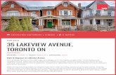 FOR SALE 35 LAKEVIEW AVENUE, TORONTO ON · rooftop deck providing unobstructed views of the Toronto skyline. 130 Atlantic Avenue (Liberty Village), Toronto, Ontario M6K 1X9 Direct: