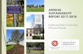 ANNUAL SUSTAINABILITY REPORT 2017-2018 · ANNUAL SUSTAINABILITY REPORT 2017-2018 California State University, Channel Islands. TABLE OF CONTENTS AND IMPORTANT TERMS ... Greenhouse