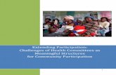 Extending Participation: Challenges of Health Committees as …salearningnetwork.weebly.com/uploads/6/5/0/1/6501954/... · 2018-09-12 · community participation. Many health committees