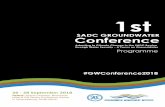 SADC GROUNDWATER Conferencesadc-gmi.org/wp-content/uploads/2018/11/Conference...sustainability in the Grootfontein-Tsumeb-Otavi Subterranean Water Control Area in Namibia. P23 Girma
