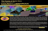 Invites applications for COUNTY LIBRARIAN · Invites applications for An Executive Leadership Career Opportunityity Using broad discretion, the County Librarian independently plans;