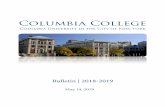 Columbia College Bulletin 2018-2019...Columbia College . Columbia University in the City of New York . Bulletin | 2018-2019. May 14, 2019