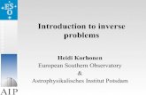 Introduction to inverse problems - Ilmatieteen laitos · Introduction to inverse problems Heidi Korhonen European Southern Observatory & Astrophysikalisches Institut Potsdam. ...
