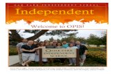 OAK PARK INDEPENDENT SCHOOL I the ndependent · 2015-09-14 · Bring your math assignments and questions and be prepared to learn something new. Room R-1. After a brief lunch break,
