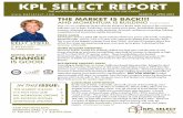 KPL SELECT REPORT Select Newsletter … · under contract. Of California's overall home sales last year, a record 32.4% were cash purchases, still proving the 2011/2012 mantra that