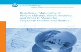 Redefining Materiality II: Why it Matters, Who’s Involved, and What … · 2017-02-01 · 4 (a) What’s new and why it matters: meaning managing materiality as a tool to identify