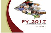 FAIRFAX COUNTY, VIRGINIA FY 2017...FY 2017 tax and budget advertisement. July 1, 2016 Fiscal Year 2017 begins. June 30, 2016 Distribution of the FY 2017 Adopted Budget Plan. Fiscal