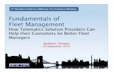 Fundamentals of Fleet Management - Mercury Associates...consultancy in North America; headquartered in Washington, DC area • More than 600 clients served, with fleets of