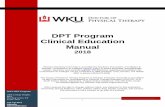 DPT Program Clinical Education Manual · Accreditation in Physical Therapy Education (CAPTE), 1111 North Fairfax Street, Alexandria, VA 22314; phone; 703-706-3245; accreditation@apta.org
