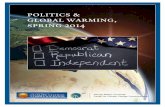 politics & global warming, spring 2014 - Yale School of ... · Politics & Global Warming, Spring, 2014 3! Reading notes: • This report is based only on registered voters. • References