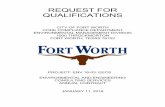 REQUEST FOR QUALIFICATIONS - Fort Worth, Texasfortworthtexas.gov/files/ENV-1603.pdf · 2016-02-10 · § City of Fort Worth’s Business Diversity Enterprise (BDE) Ordinance, Ordinance