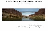 CANYON EXPLORATIONS Float Notes SUMMER FULL.pdfCanyon Explorations offers river gear exclusively for our trip participants at wholesale-like prices during the pre-trip orienta-tions.