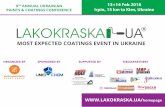 MOST EXPECTED COATINGS EVENT IN UKRAINEmusthavents.com/uapresentation2019en.pdf · presentation 15-20 min. Simultaneous English/Russian and Russian/English translation will be provided.