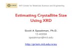 Estimating Crystallite Size Using XRD - Welcome to Prism ...prism.mit.edu/xray/newsite/oldsite/5a Estimating... · width with modern analysis software • Warren suggests that the