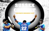 SUSSEX CRICKET · SUSSEX CRICKET — Corporate Brochure 2020. The high-profile names in the Sussex CCC and Sussex Sharks squad, as well as the team’s recent success, has meant significant