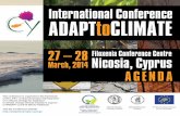 International Conference ADAPTtoCLIMATE - UCY€¦ · M. Eliades, A. Bruggeman, H, Djuma, K. Charalambous, E. Giannakis Irrigation decision support systems for climate change adaptation