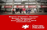 Boston U A B , m h s d 1, 2019 - Boston University Academy · Head who is “the kind of person who would have wanted to attend Boston University Academy as a ... bringing together