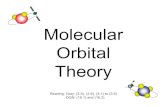 Molecular Orbital Theorychem1/Lecture Notes pdfs/Series 9 Molecular... · anti-bonding orbitals, and the shorter the bond length. e.g. for H 2 vs Li 2: 2s doesn’t overlap as well
