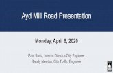 Ayd Mill Road Presentation - Saint Paul, Minnesota Root/Public Works/AMR Presentation...Purpose of Presentation ... Saint Paul Zip Code. Summary of Your Feedback: Question 1 ... •